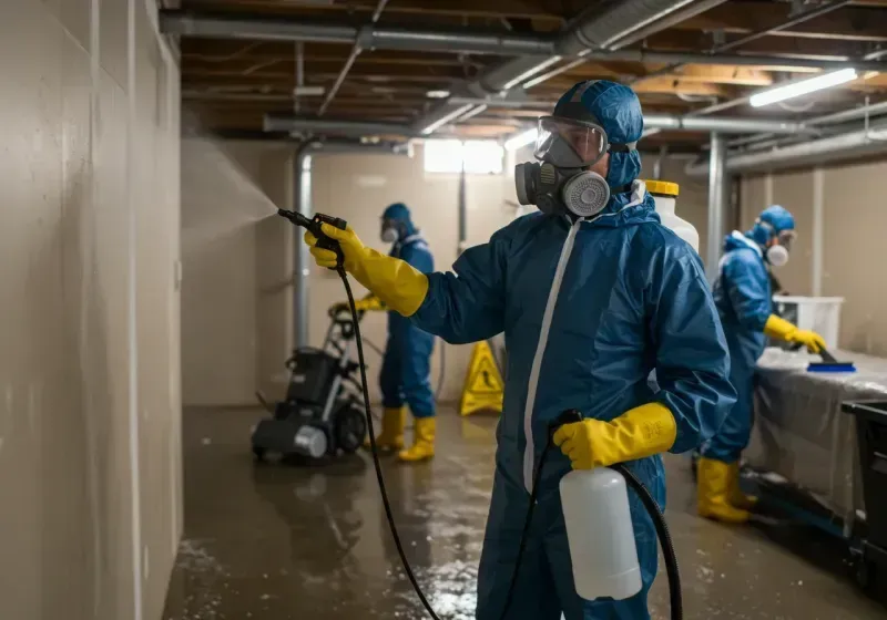 Basement Sanitization and Antimicrobial Treatment process in Cayuga, IN